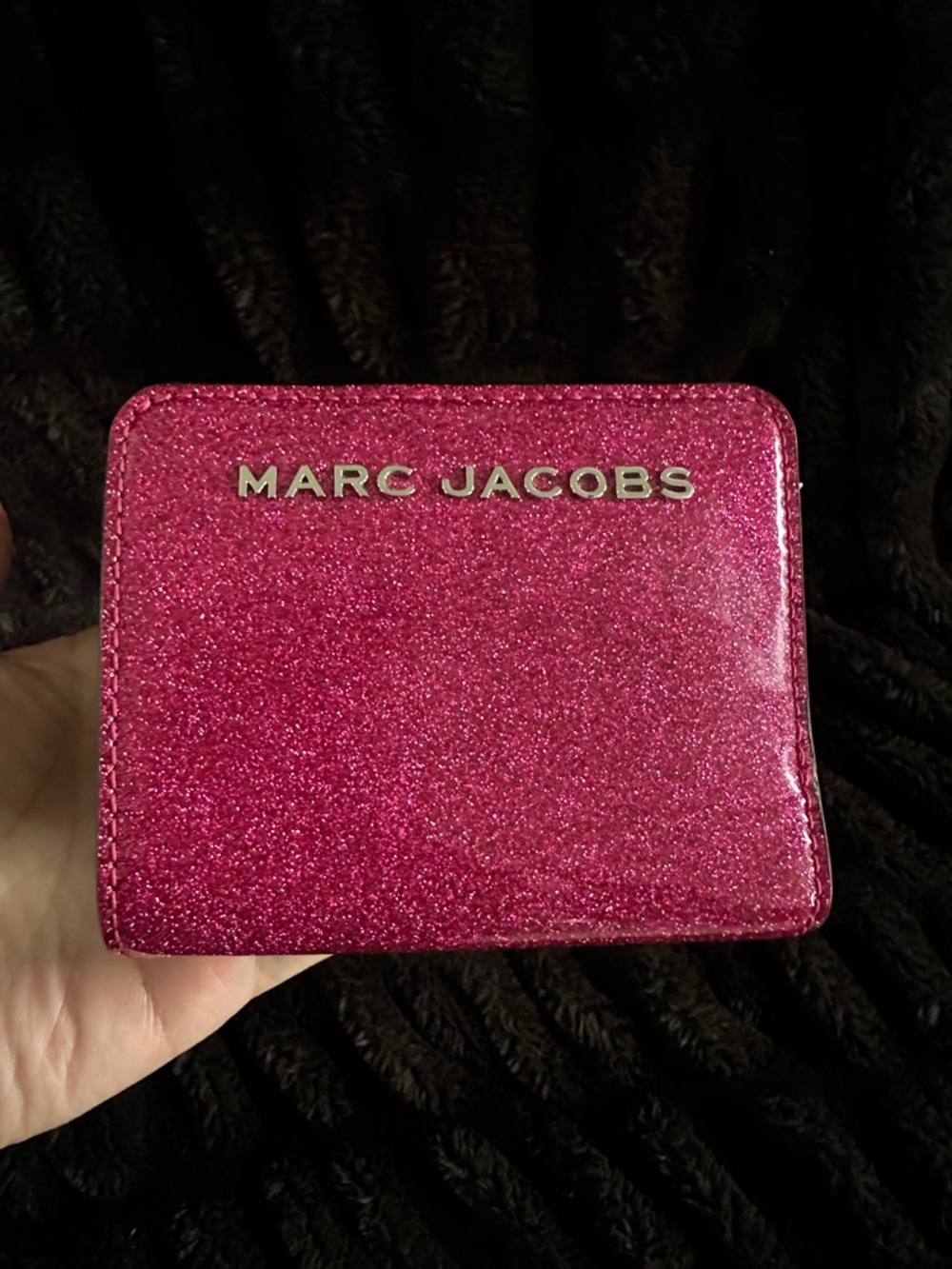 Marc Jacobs Glitter Compact Wallet in Hot Pink - Picture 2 of 6